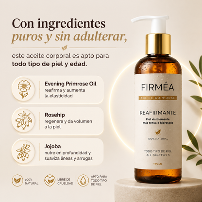 Aceite Corporal Reafirmante - Combate Celulitis, Flacidez y Arrugas