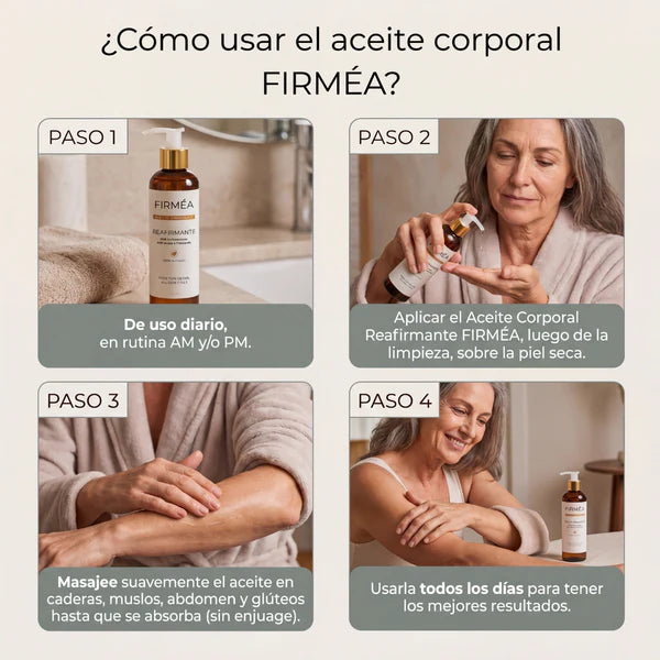 Aceite Corporal Reafirmante - Combate Celulitis, Flacidez y Arrugas